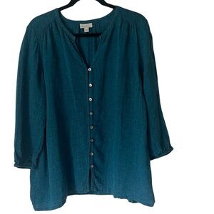 Purejill  100% Linen Laganlook Blouse